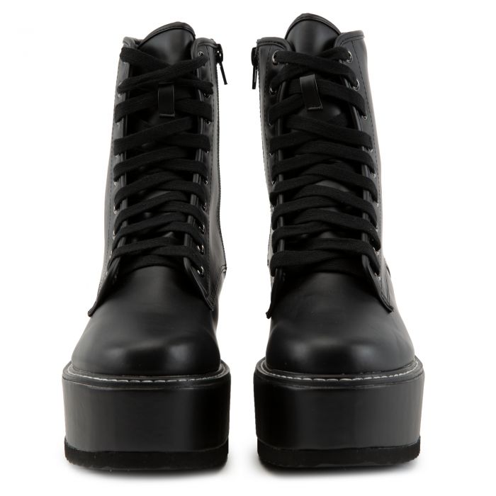 LILIANA Archer-1 Platform Combat Boots ARCHER-1-BLK - Shiekh