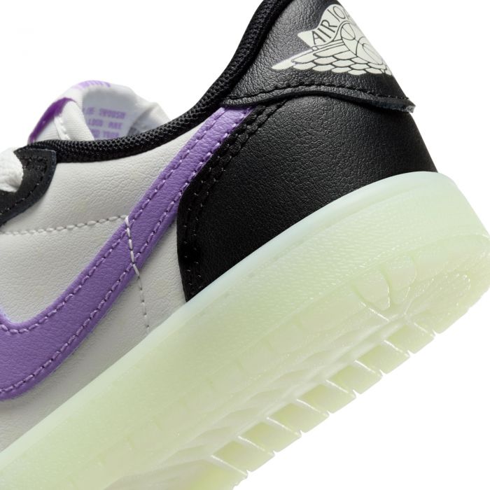 Pre-School Jordan 1 Retro Low Black/Black Raspberry-Volt Tint