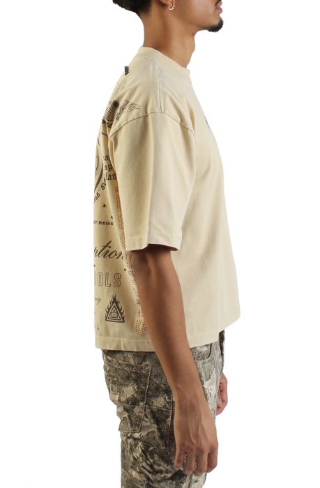 Illusions Cropped T-Shirt  Khaki