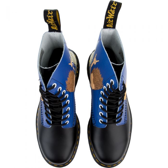 DR. MARTENS Unisex Beavis & Butt-Head Pascal Black + Blue Boots