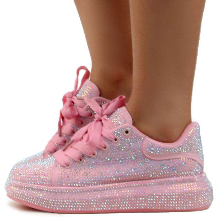 Kingdom-2 Platform Sneaker White/Baby Pink