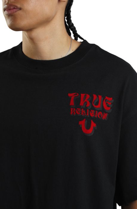 Flocked Logo Oversized T-Shirt 