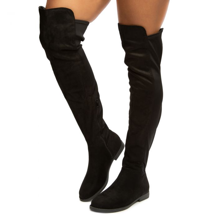 LILIANA Willy-2 Over The Knee Boots WILLY-2-BLK - Shiekh