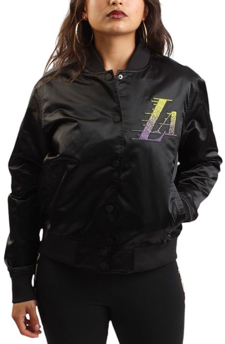 NBA Los Angeles Lakers Jewels Satin Jacket  Black
