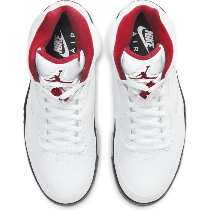 Air Jordan 5 Retro True White/Fire Red-Black