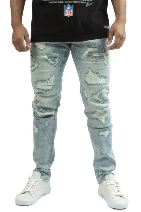 Carve Shredded Jeans  Light Blue