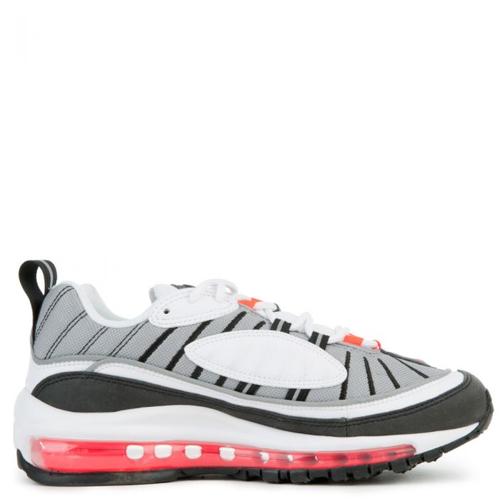WOMEN'S NIKE AIR MAX 98 WHITE/SOLAR RED/DUST-REFLECT SILVER