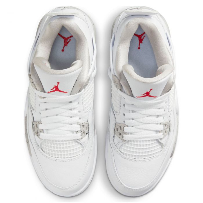 jordan 4 retro white fire red tech grey