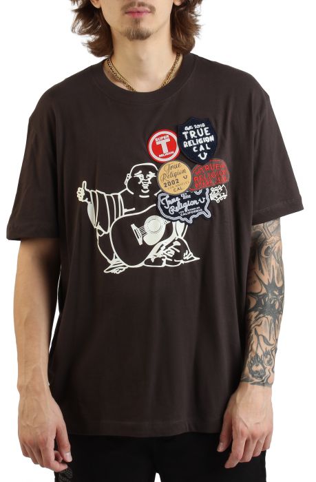 Patch Buddha T-Shirt  Dark Brown/Kalamata
