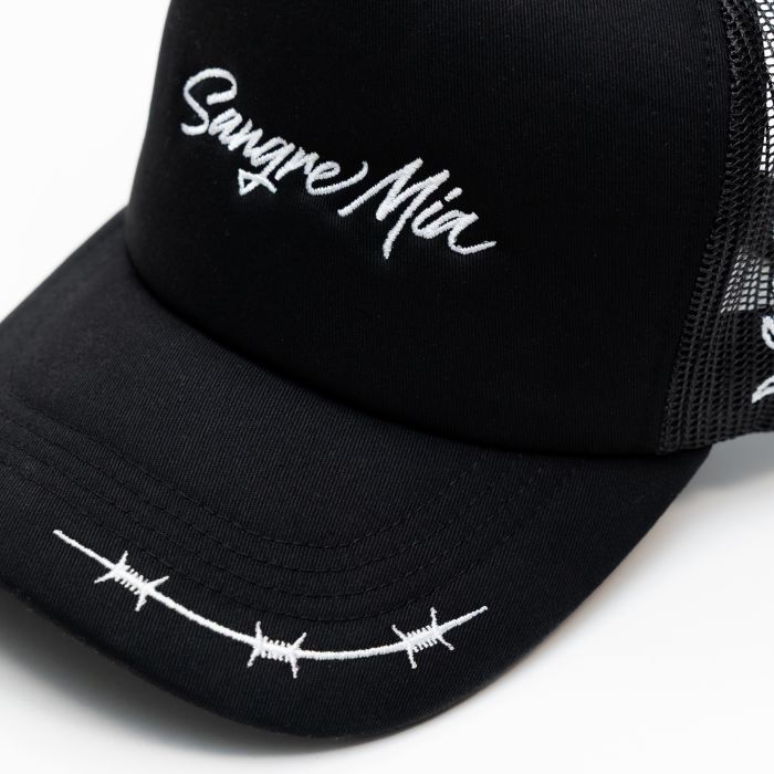 Rose Trucker Hat  Black