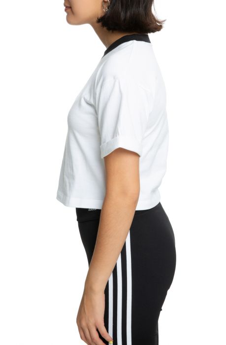 Small Emblem Crop Tee White