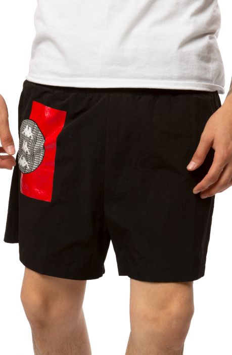 Authentic HB Ethan Swim Shorts Black/Red MD