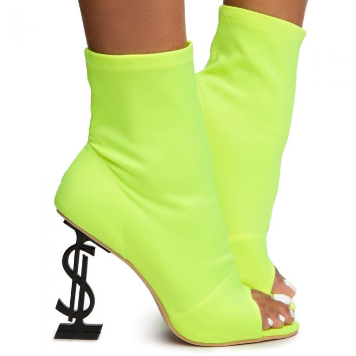Dollar Sign Heel O/T Lime