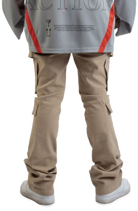 James Cargo Flare Pants Tan