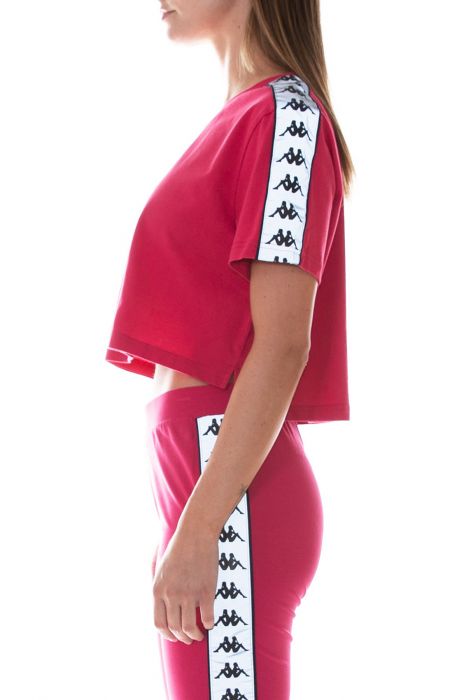 222 Banda Daisy Reflective Cropped Tee Raspberry Reflective