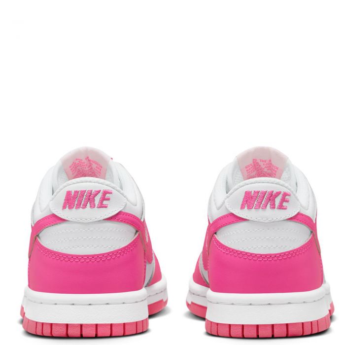 Grade School Dunk Low  White/Laser Fuchsia