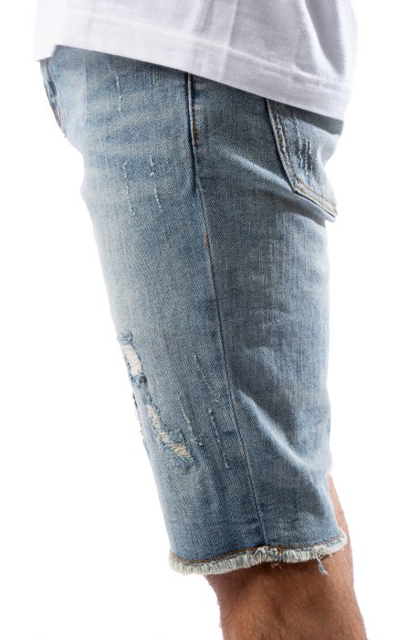 Asher Denim Shorts Light Blue Denim