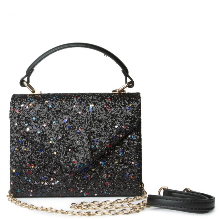 Glitter Flat Bag Black