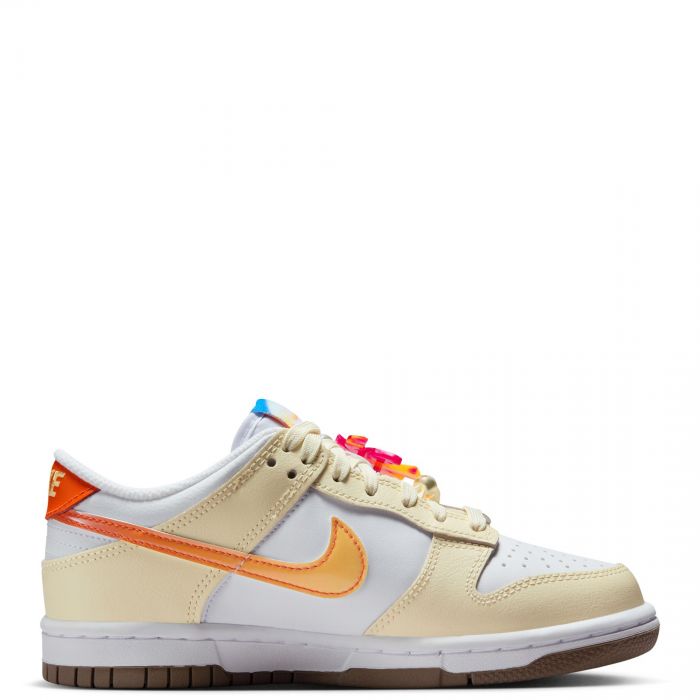 Grade-School Dunk Low White/Multi-Color-White-Glacier Blue