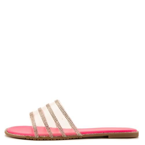 Sarah-003 Rhinestone Sandals Pink