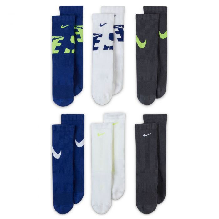 Kids' 6-Pair Everyday Cushioned Socks Multi-Color