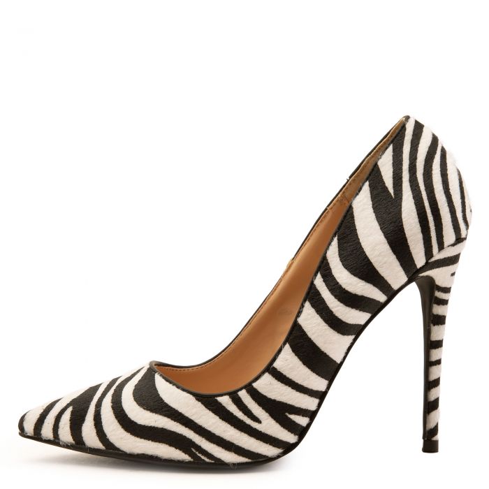 zebra print high heels