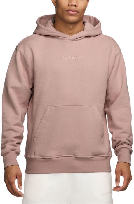 Air Jordan Wordmark Fleece Pullover Hoodie Pink Oxford