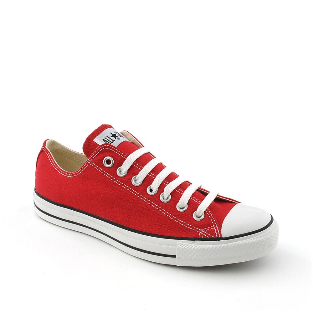 Converse Mens All Star Lo Red Casual Lace Up Sneaker | Shiekh Shoes