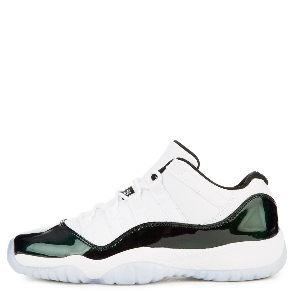 AIR JORDAN 11 RETRO LOW BG WHITE/BLACK-EMERALD RISE