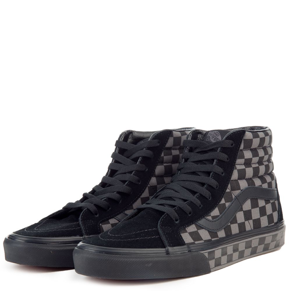 vans sk8 hi black pewter checkerboard vans sk8 hi black pewter checkerboard