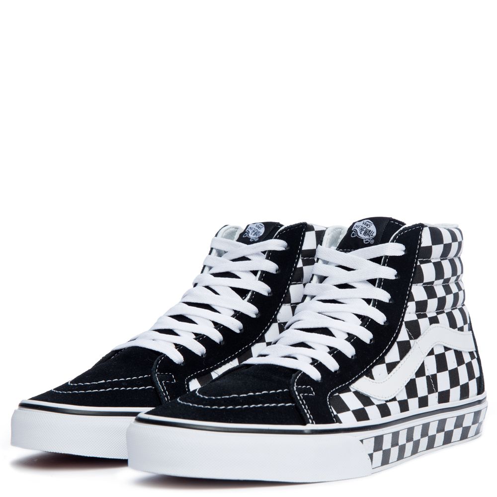 black and white vans high
