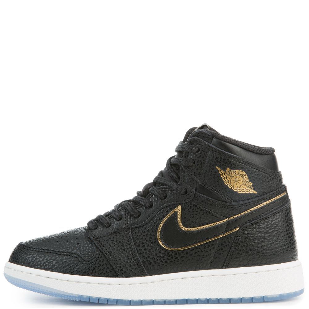 jordan high black metallic gold