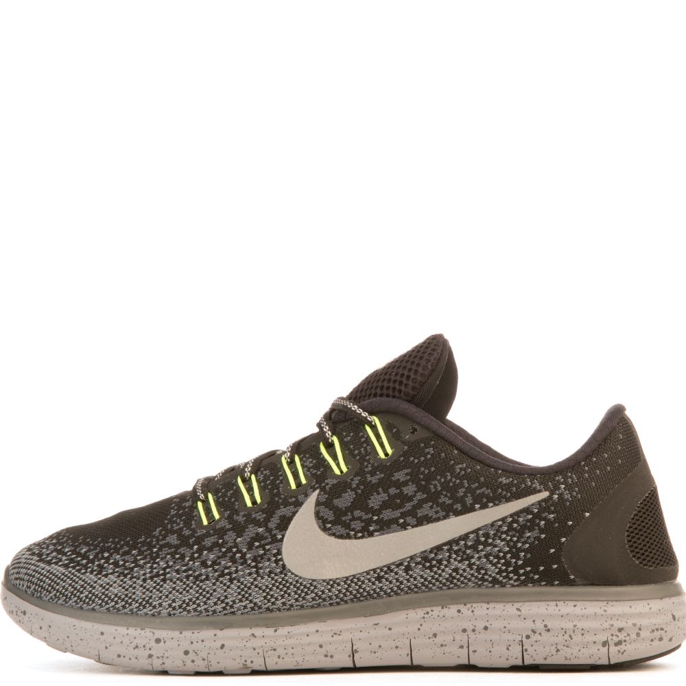 Nike NIKE FREE RN DISTANCE SHIELD Black/Silver/Lime Green Women's WoFree Run Distance Shield