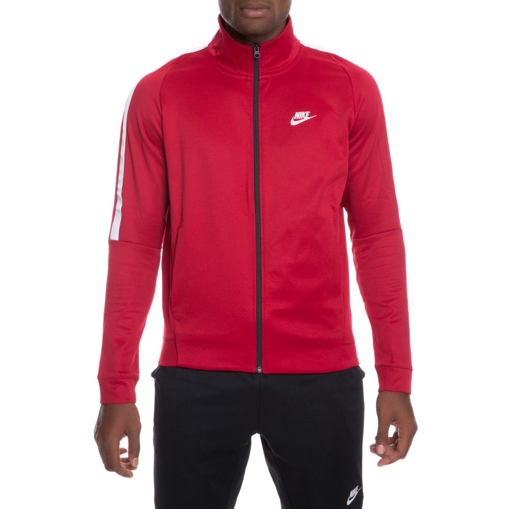 MEN'S NIKE N98 TRIBUTE POLY TRACK JACKET TOUGH RED/WHITE