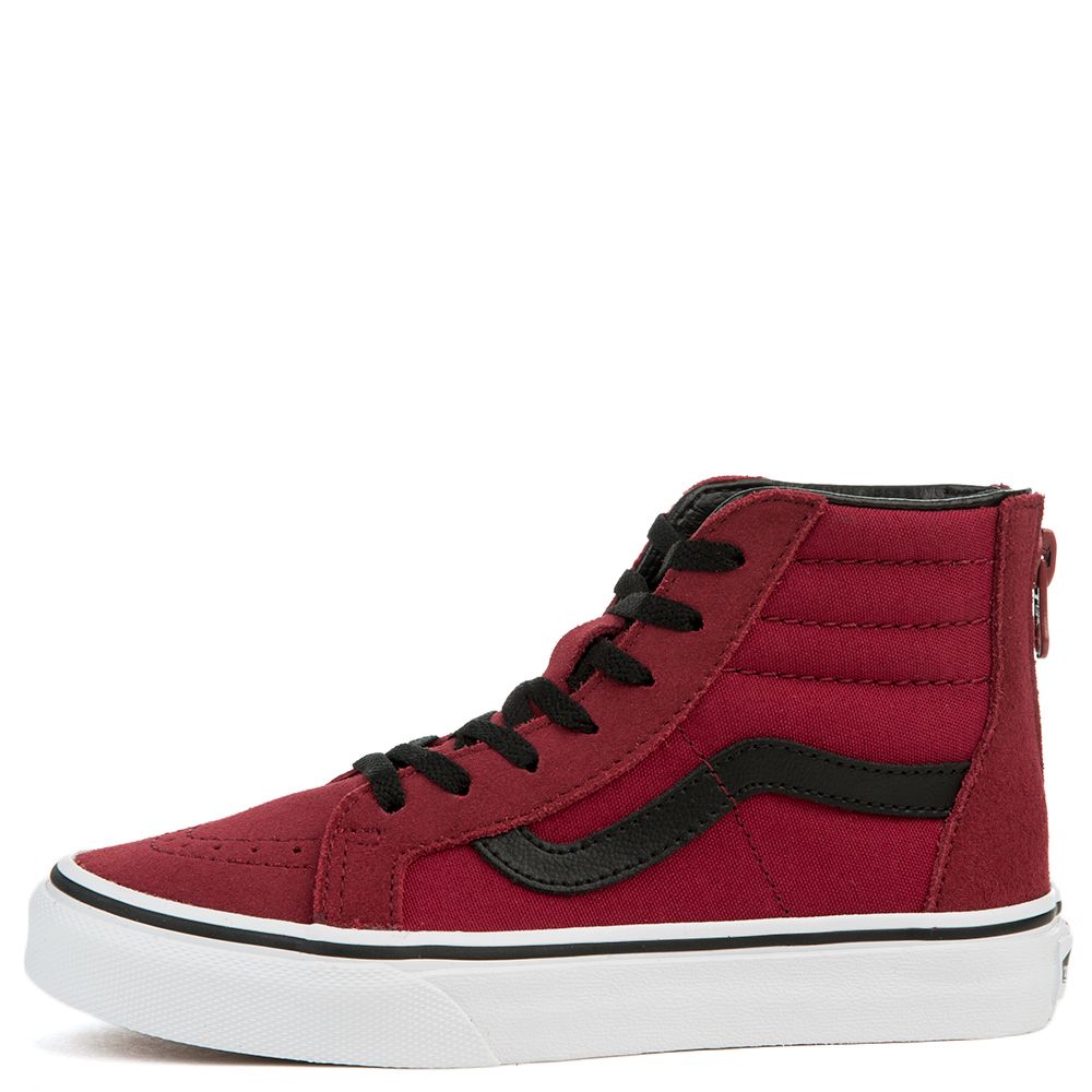 red and black vans sk8 hi