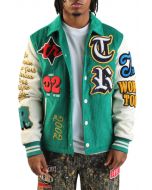 CORDUROY VARSITY JACKET Green