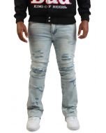 Crysp Denim Distressed Skinny Jeans LIGHT DISTRESS