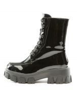 Excision Lace Up Pat Bootie Black