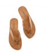 Ella-S-Flat Sandals Tan