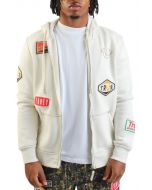 BIG T PATCH ZIP HOODIE Vapor Grey