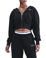 Sportswear Phoenix Fleece Loose Full-Zip Cropped Hoodie Black/Sail