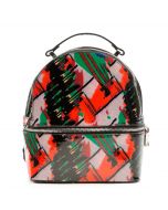 Mixed Color Backpack Green/Orange/Black