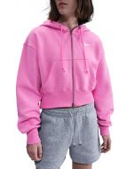 Sportswear Phoenix Fleece Loose Full-Zip Cropped Hoodie Playful Pink/Sail