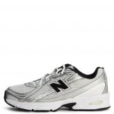 White with Metallic Silver 877 C and Black