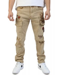 SMOKE RISE Santorini Stacked Jean JP24143SK-BLK - Shiekh