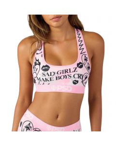 Sad Girlz Laugh and Cry Sports Bra  Multi Color