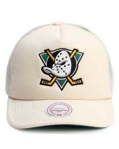 NHL Anaheim Ducks Evergreen A-frame Trucker Adjustable Fit  Off-White