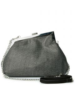 Rhinestone Clutch Black