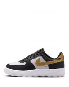 Pre-School Force 1 Low Black/Metallic Gold-Black-White