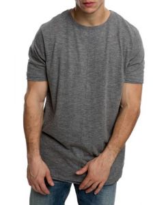 The Raw Lings Raw Edge Scoop Hem Tee Dark Grey
